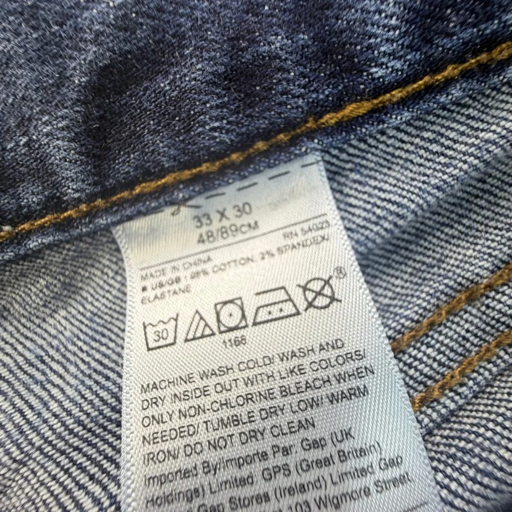 Banana Republic Straight Leg Jeans Mens 33x30 Medium Wash Blue Stretch Denim